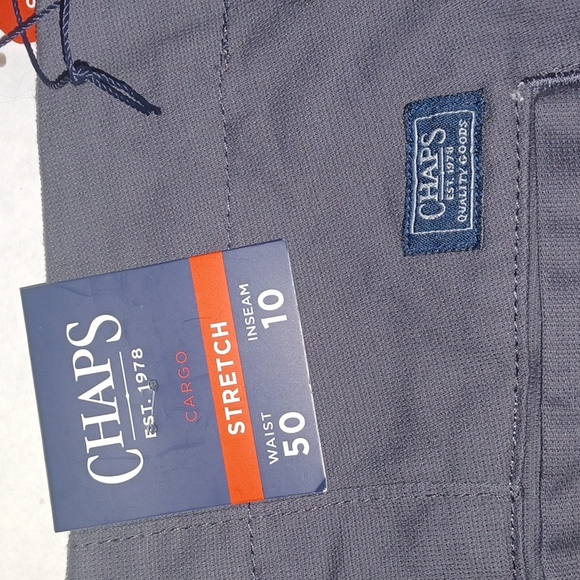 Chaps Cargo Shorts - Stretch Big&Tall Gray NWT - Picture 5 of 7